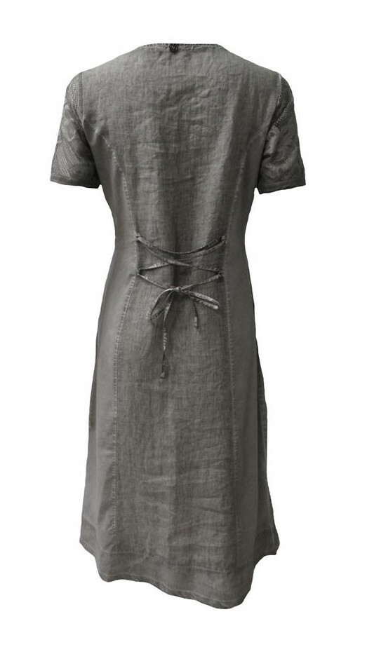 Maloka: Teardrop Cutout Lace Linen Dress (More Colors!)