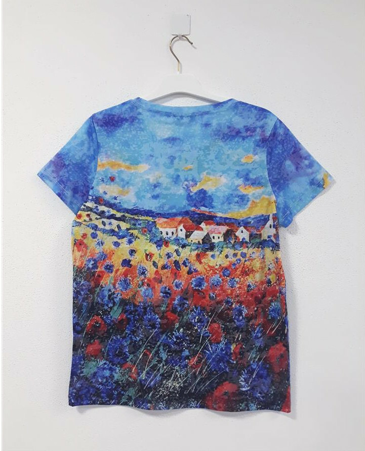 Paul Brial: Mykonos Village Art T-Shirt