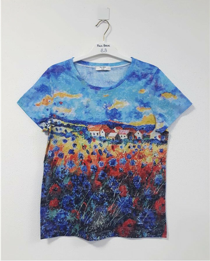 Paul Brial: Mykonos Village Art T-Shirt