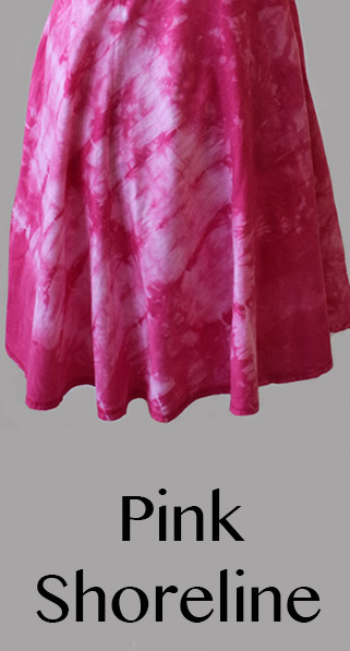Luna Luz: Square Neck Godet Dyed Tank Dress (Ships Immed in Pink Shoreline!) 5533_PINK_SHORELINE