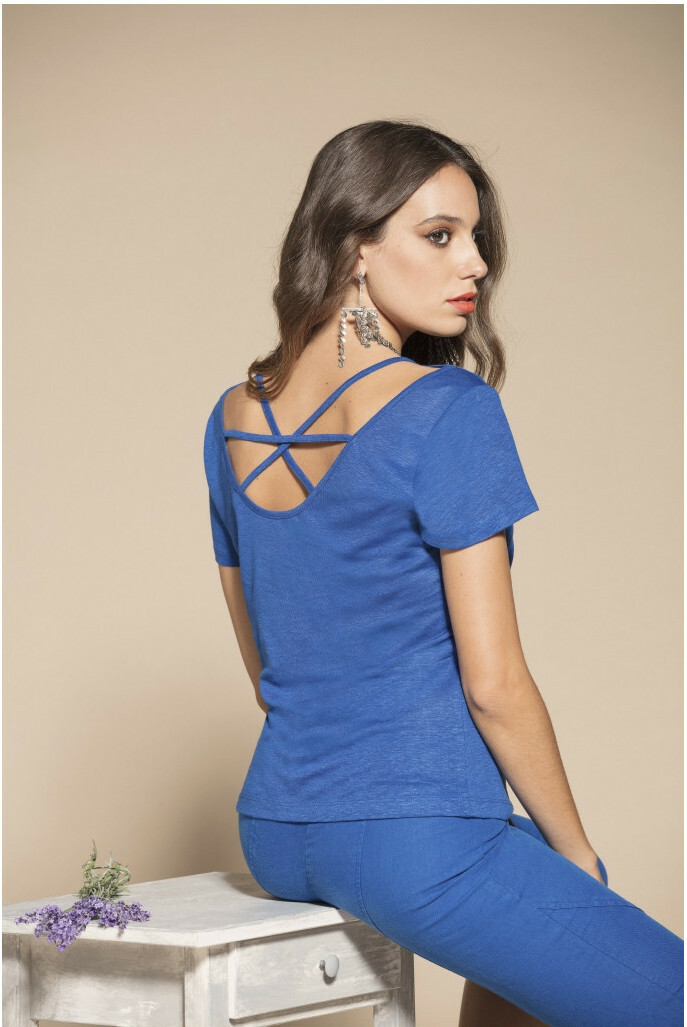 Maloka: Criss Cross Crush Linen T-Shirt (More Colors!) MK_MIMI