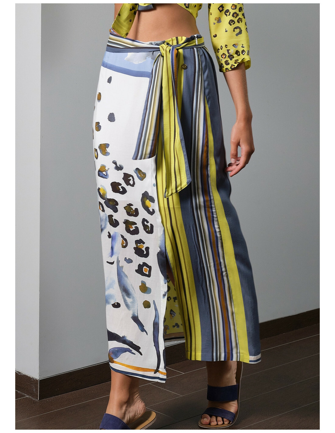 Paul Brial: Lilies Under The Sun Cutout Maxi Skirt