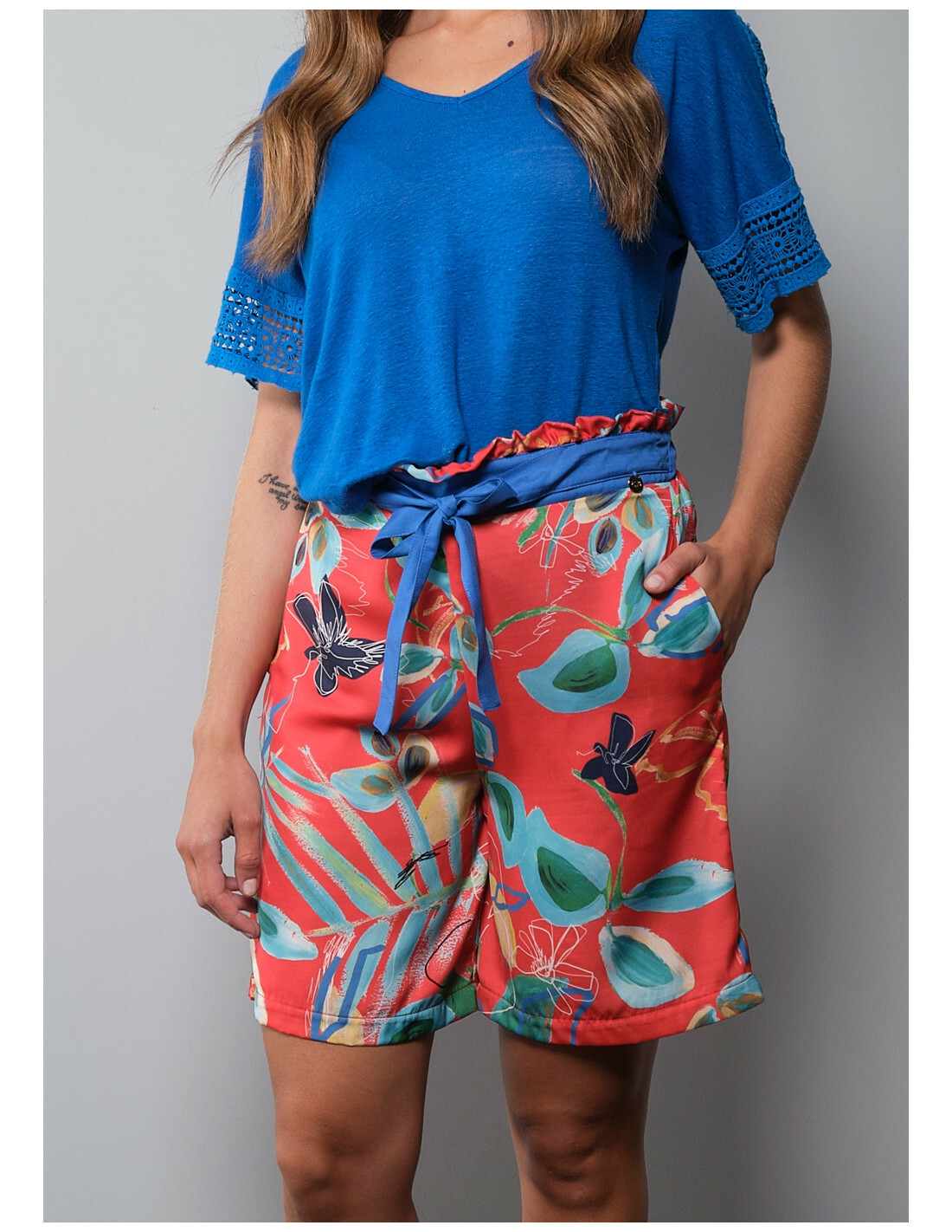 Paul Brial: Comfy Cool Hawaiian Frills Shorts PB_FRIVOLE_SOUFFLE