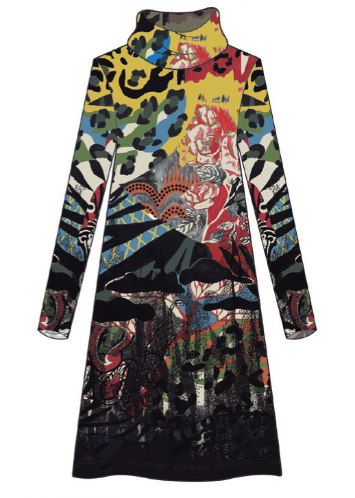 Maloka: Jungle Party Abstract Art Sweater Dress (Few Left!)