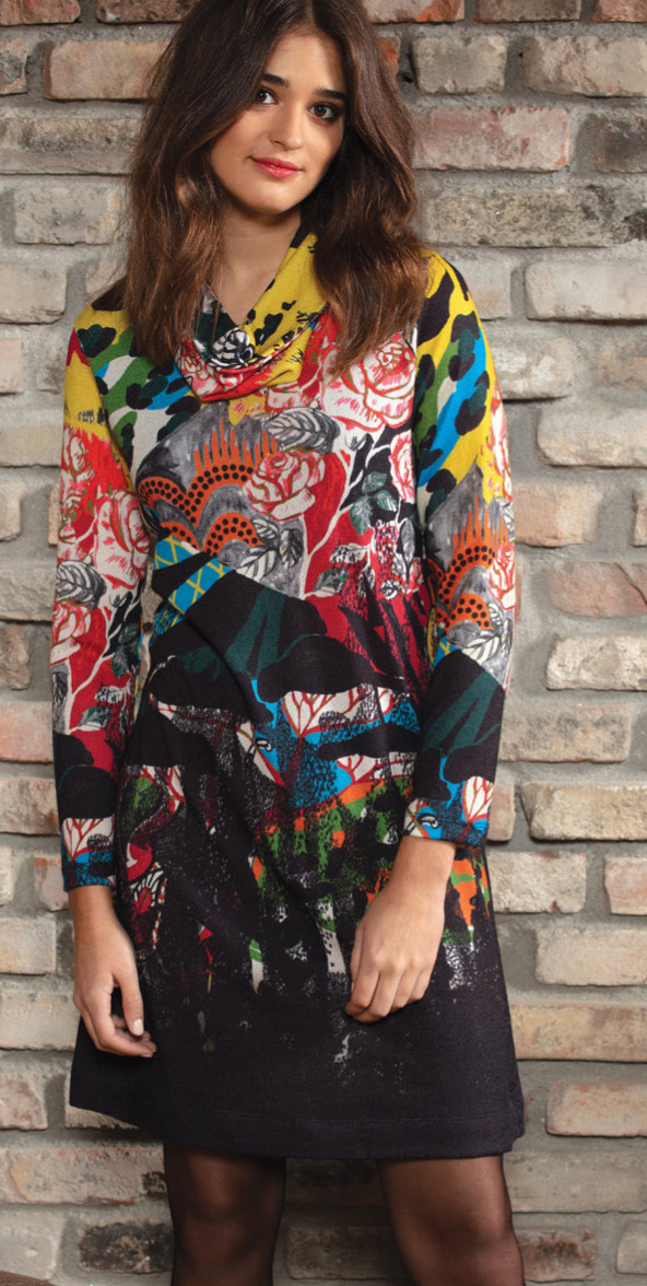 Maloka: Jungle Party Abstract Art Sweater Dress (Few Left!)
