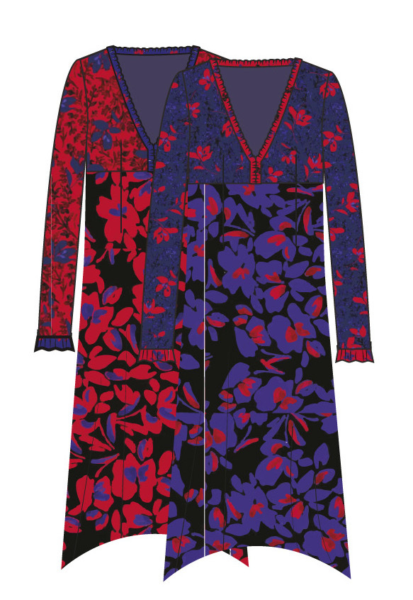 Paul Brial: Rouge Romance High Waisted Asymmetric Dress (More Colors!)
