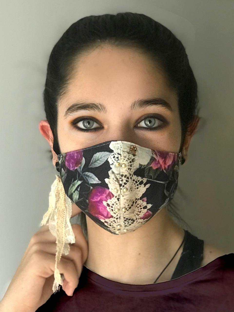 IPNG: Gingham Rose Fairytale Mask IPNG_MA3_GINGHAM_ROSE