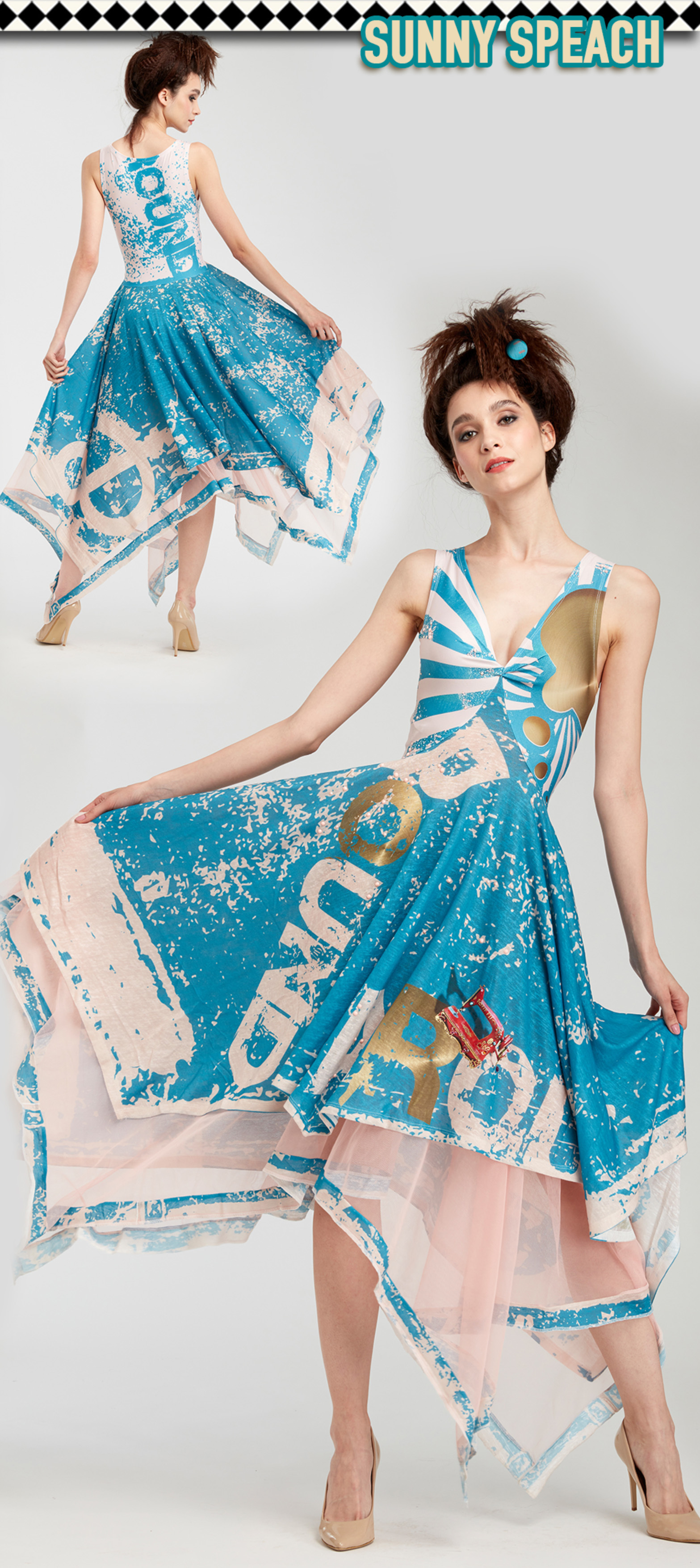 IPNG: Sunny Speach Four Corner Illusion Dress
