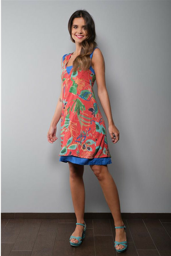 Paul Brial: Hawaiian Breeze Art Double Hem Dress PB_INSOLENTE_DRESS