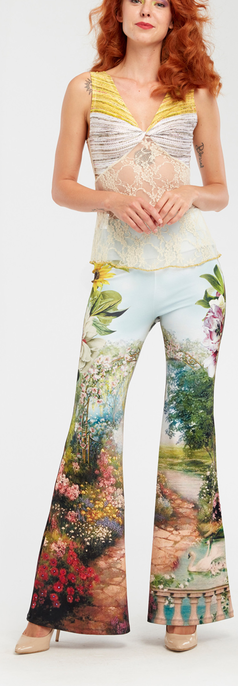 IPNG: In Paradiso Sunflower Magical Garden Flared Pant
