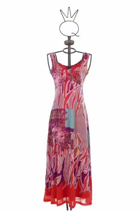 Save The Queen: Purple Lilacs & Pink Roses On Fire Maxi Dress (1 Left!) STQ_485