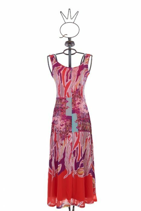 Save The Queen: Purple Lilacs & Pink Roses On Fire Maxi Dress (1 Left!)