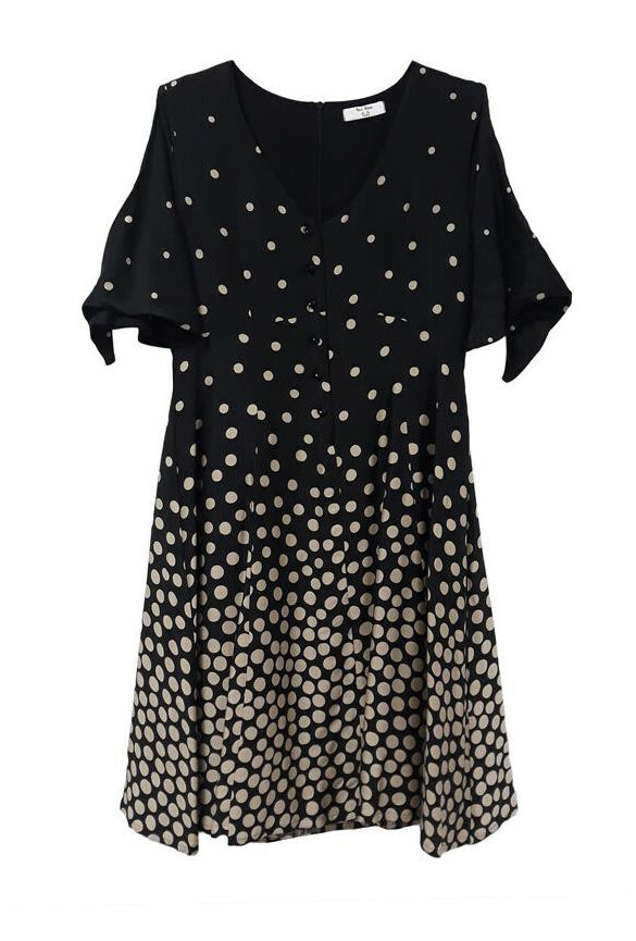 Paul Brial: Tied Sleeve Flared Shirt Dress PB_PERLE_DRESS