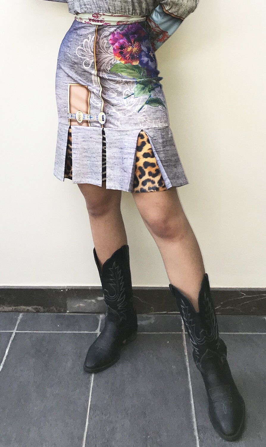 IPNG: Label Longings Tigress Illusion Flared Skirt
