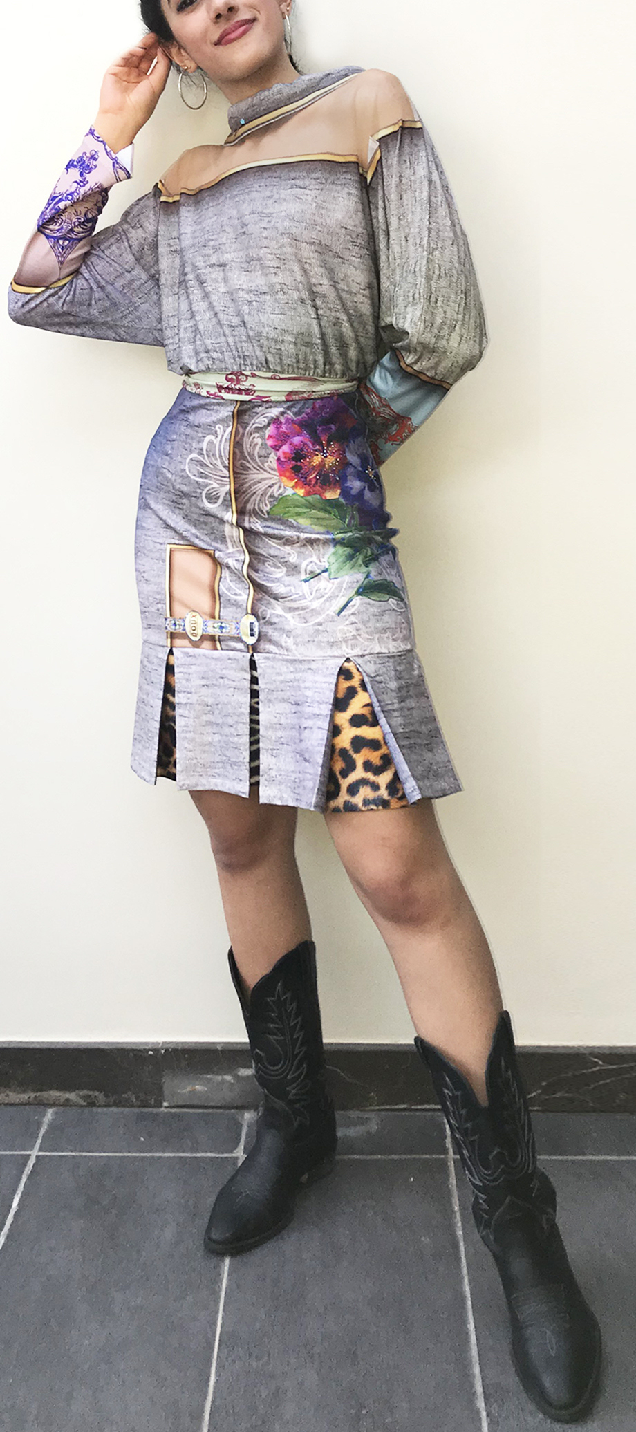 IPNG: Label Longings Tigress Illusion Flared Skirt (Some Ship Immed, 1 Left!)