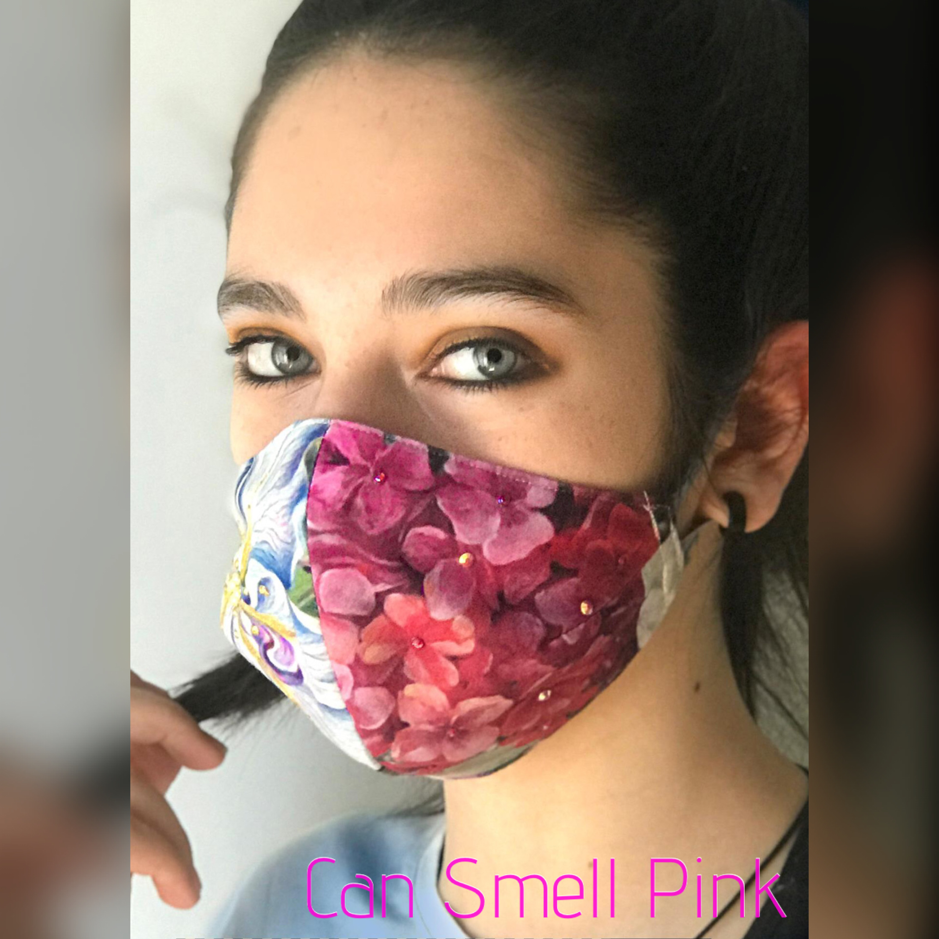 IPNG: Gingham Rose Fairytale Mask (More Art Patterns, Ships Immed!)