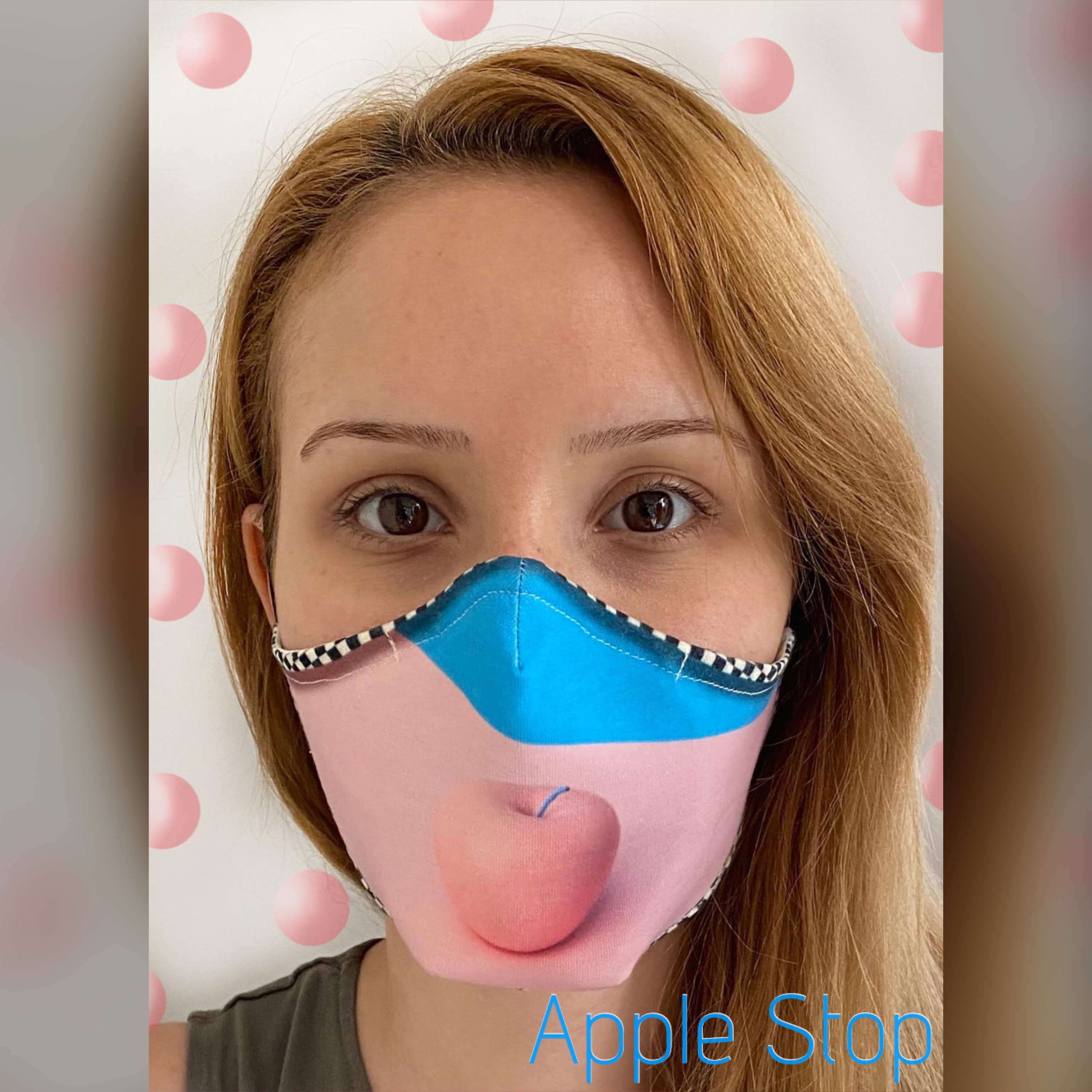 IPNG: Gingham Rose Fairytale Mask (More Art Patterns, Ships Immed!)