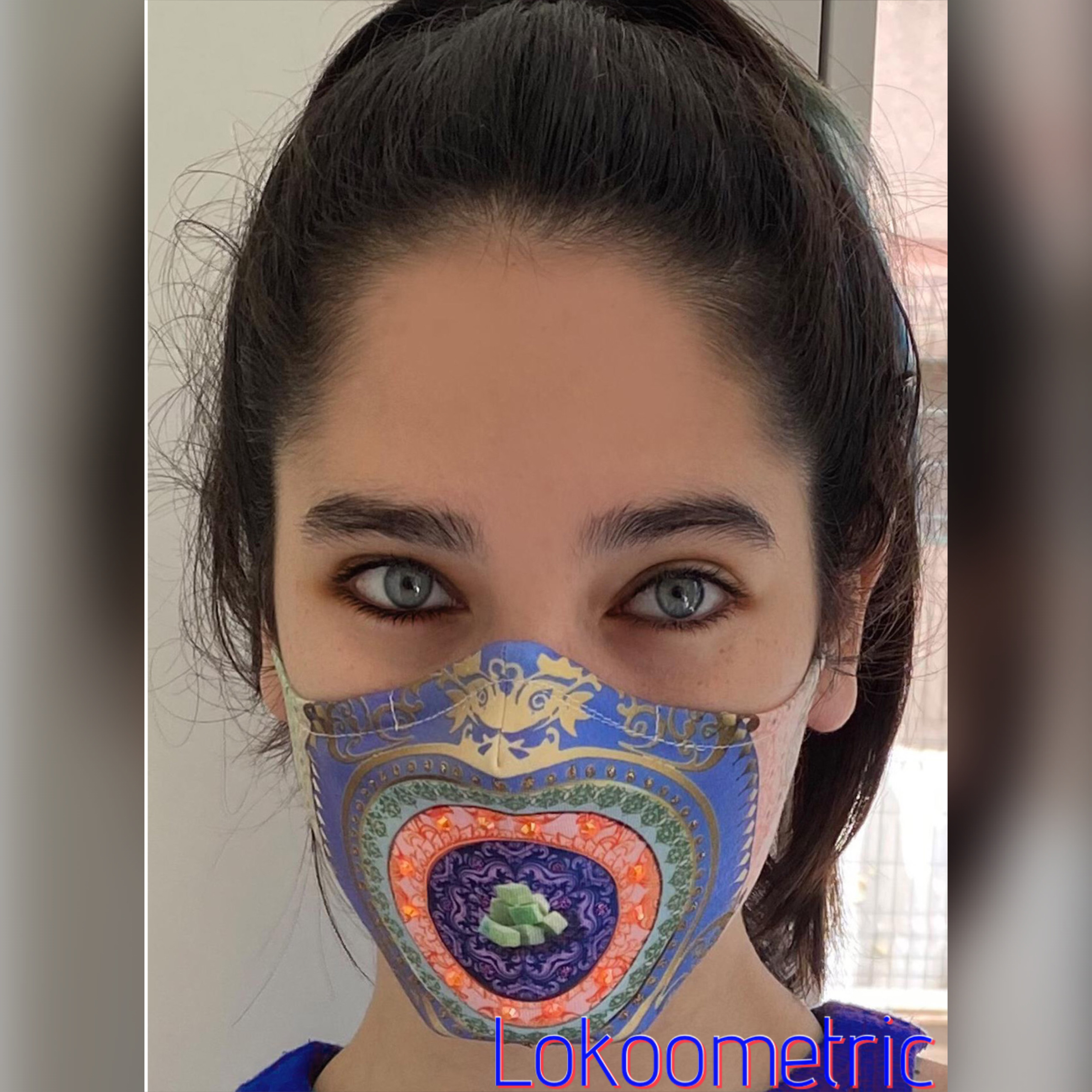 IPNG: Gingham Rose Fairytale Mask (More Art Patterns, Ships Immed!)