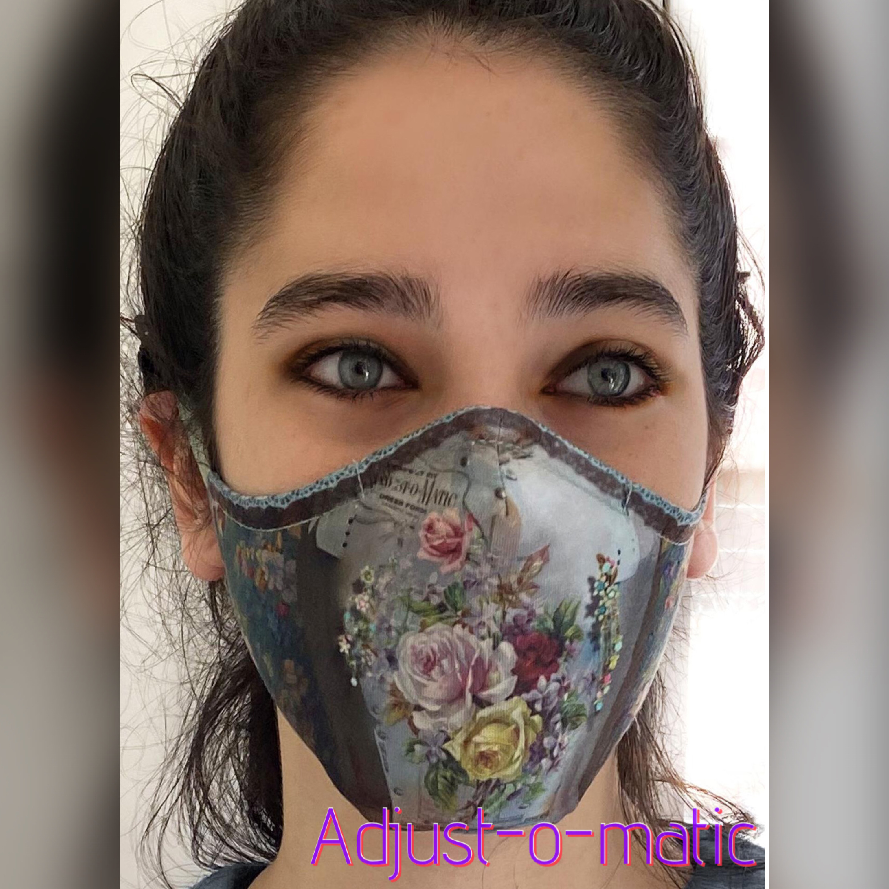 IPNG: Gingham Rose Fairytale Mask (More Art Patterns, Ships Immed!)