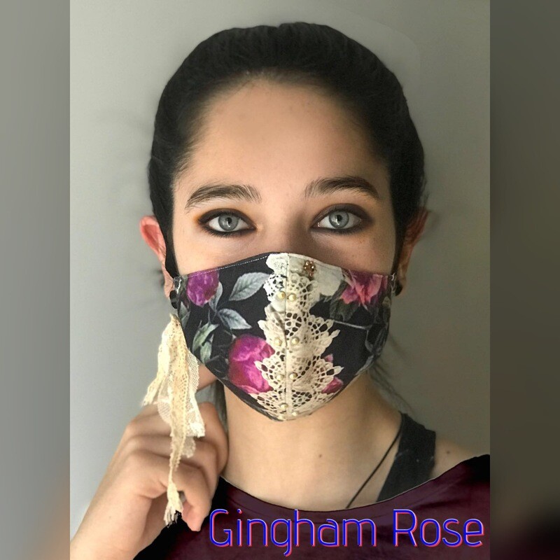 IPNG: Gingham Rose Fairytale Mask IPNG: Gingham Rose Fairytale Mask
