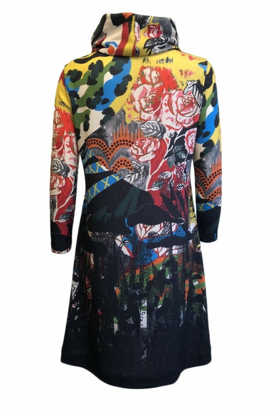Maloka: Jungle Party Abstract Art Sweater Dress (Few Left!)