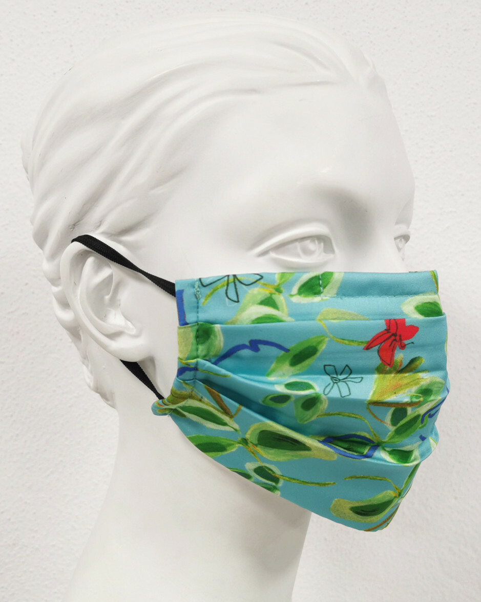 Paul Brial: Emerald Flower Under The Sea Protective Pleated Mask (Filter Included!)