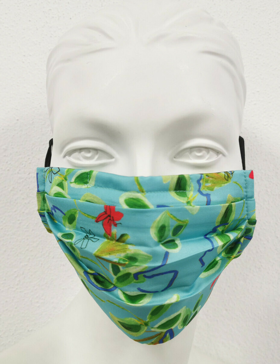 Paul Brial: Emerald Flower Protective Pleated Mask