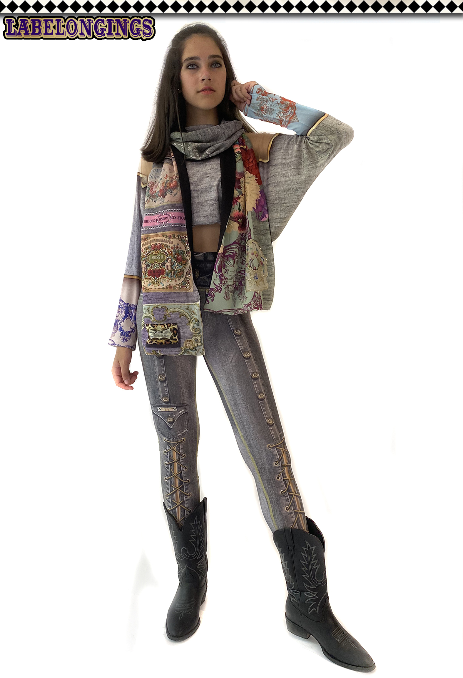 IPNG: Label Longings Tigress Illusion Scarf