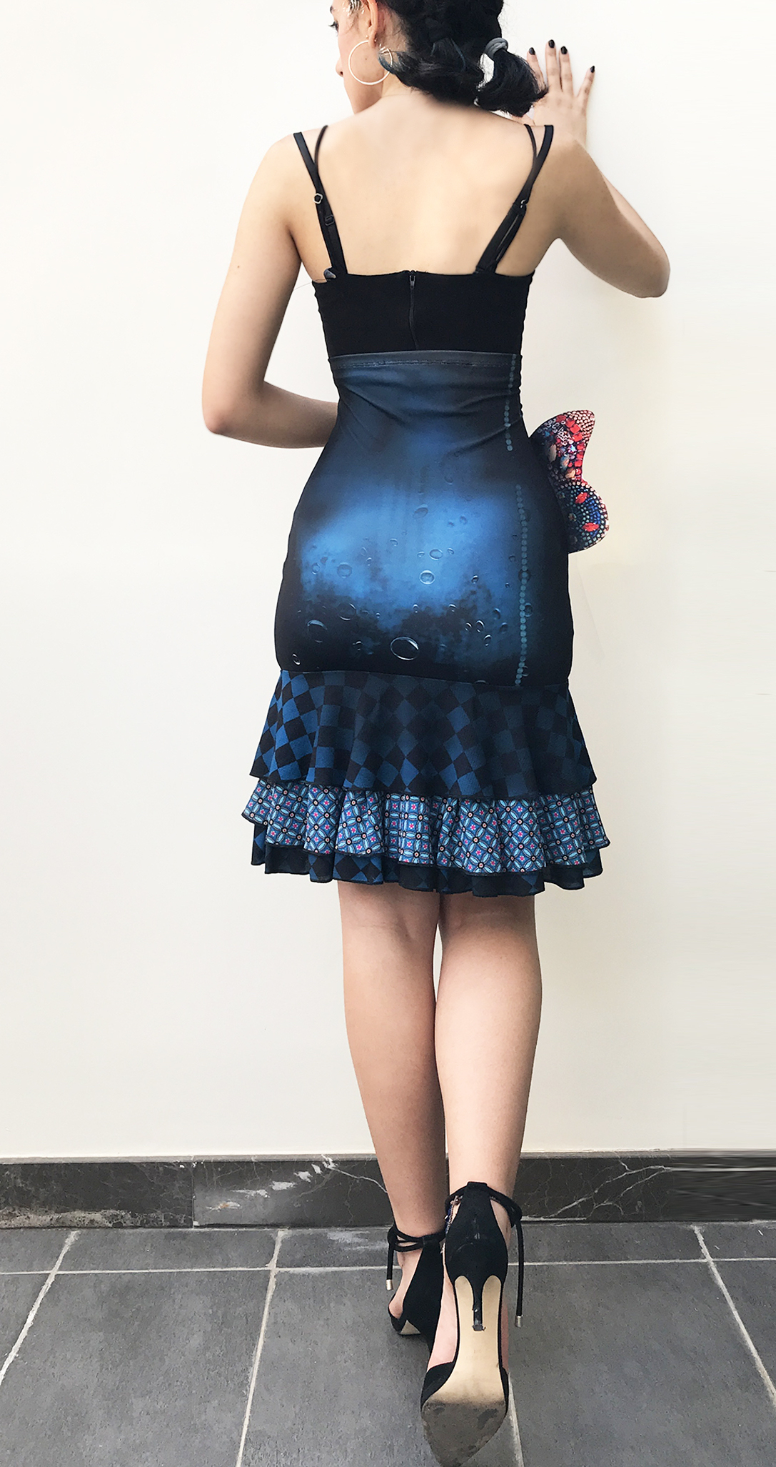 IPNG: Turquarium Jeweled Underwater Illusion Scene Ruffled Skirt (Some Ship Immed!)