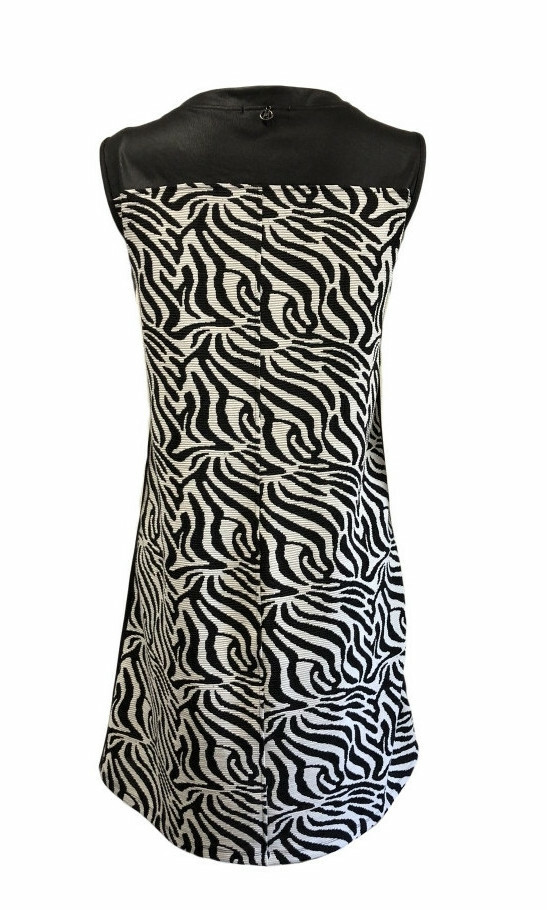 Maloka: Zebra Safari Sleeveless Flared Dress