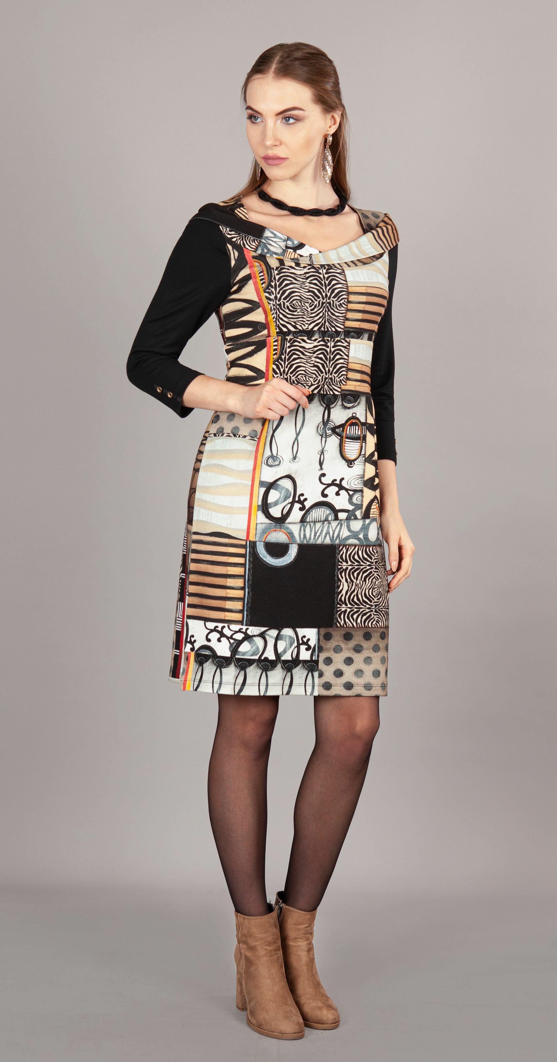 Simply Art Dolcezza: Black Butterfly Poetic Metaphor Art Dress DOLCEZZA_SIMPLYART_70647_N1