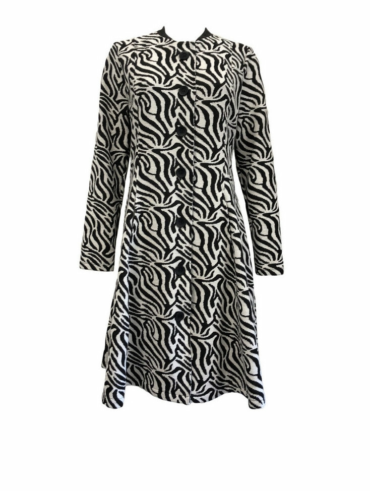 Maloka: Zebra Safari Flared Coat