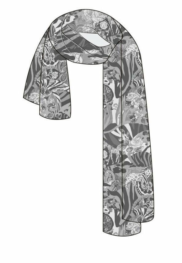 Maloka: Jungle Party Abstract Art Scarf
