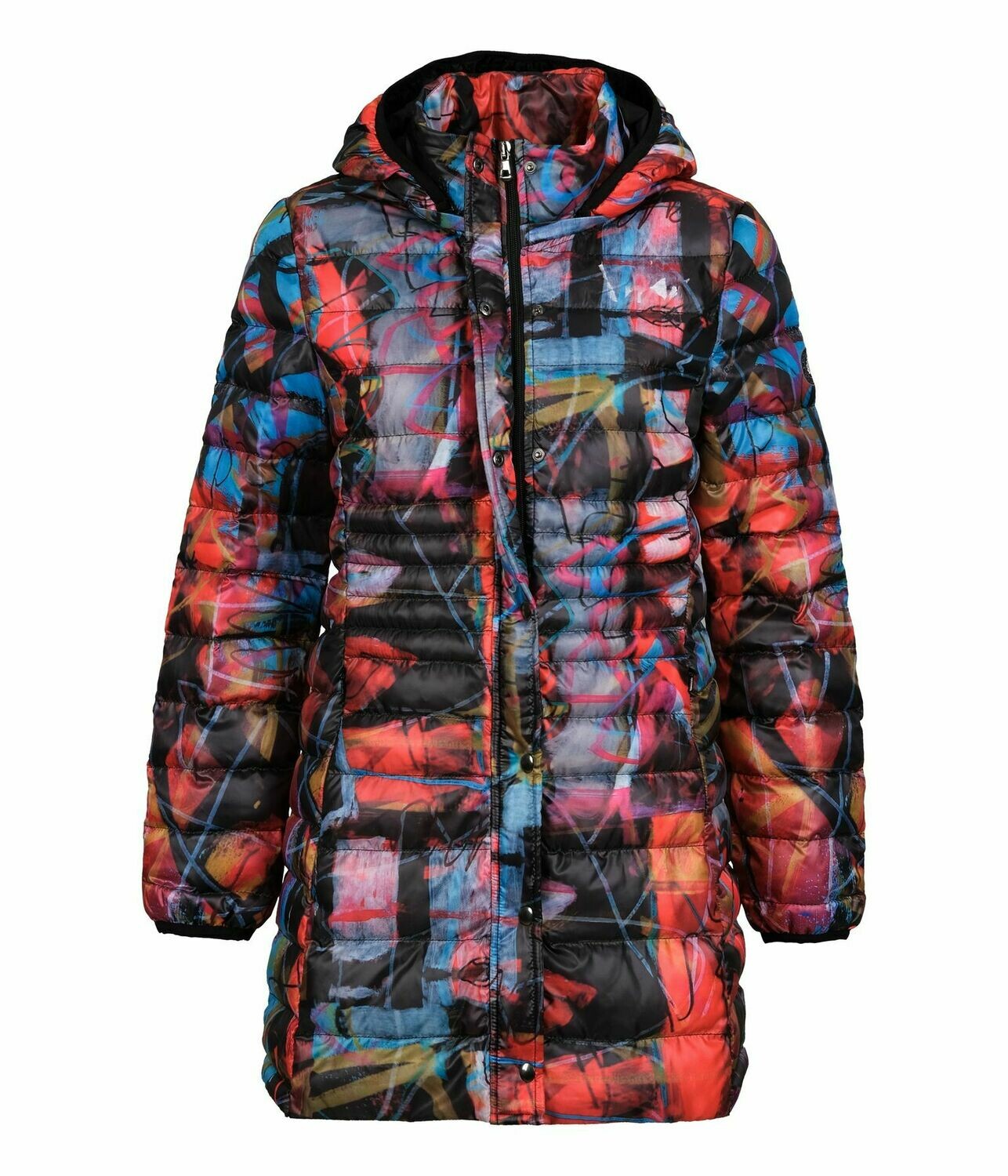 Simply Art Dolcezza: Red 3 Graffiti Abstract Art Coat (with Removable Hood!) SOLD OUT