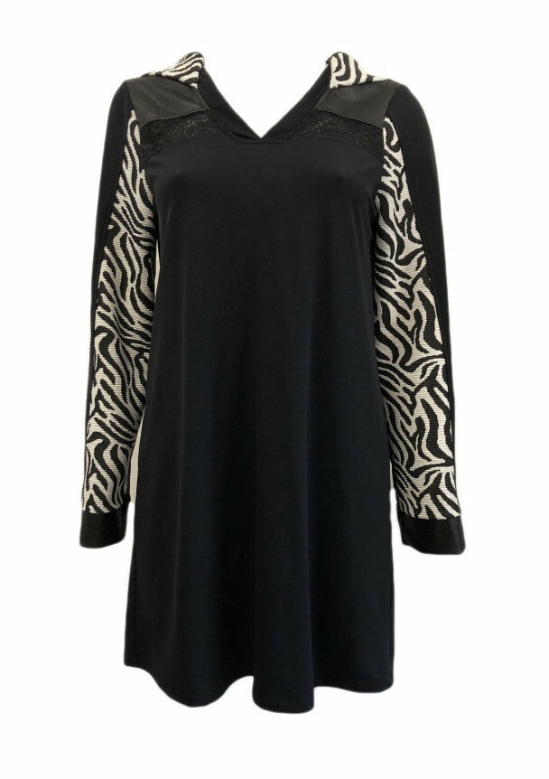 Maloka: Sporty Zebra Hooded Tunic/Dress