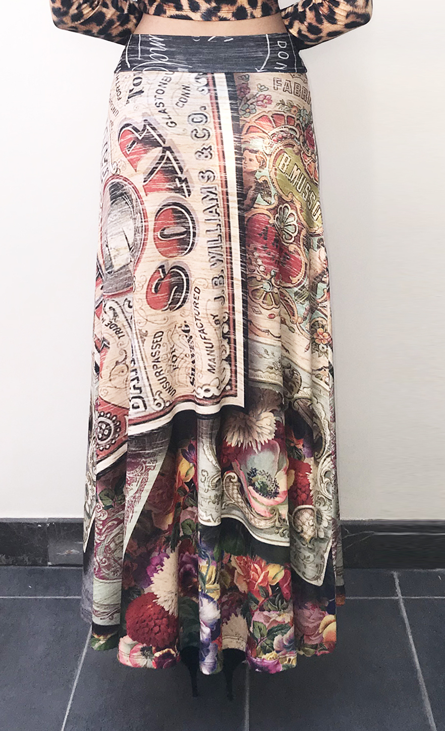 IPNG: Label Longings Pink Rose Illusion Gypsy Skirt