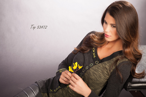 Dolcezza: Color Contrast Sweater (Only in Charcoal/Cherry Color) SOLD OUT