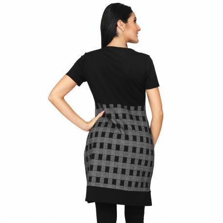 S'Quise Paris: Gingham Check Zip Dress/Tunic