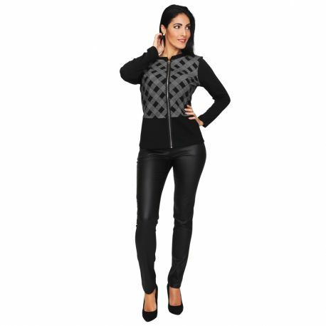 S'Quise Paris: Gingham Check Zip Top