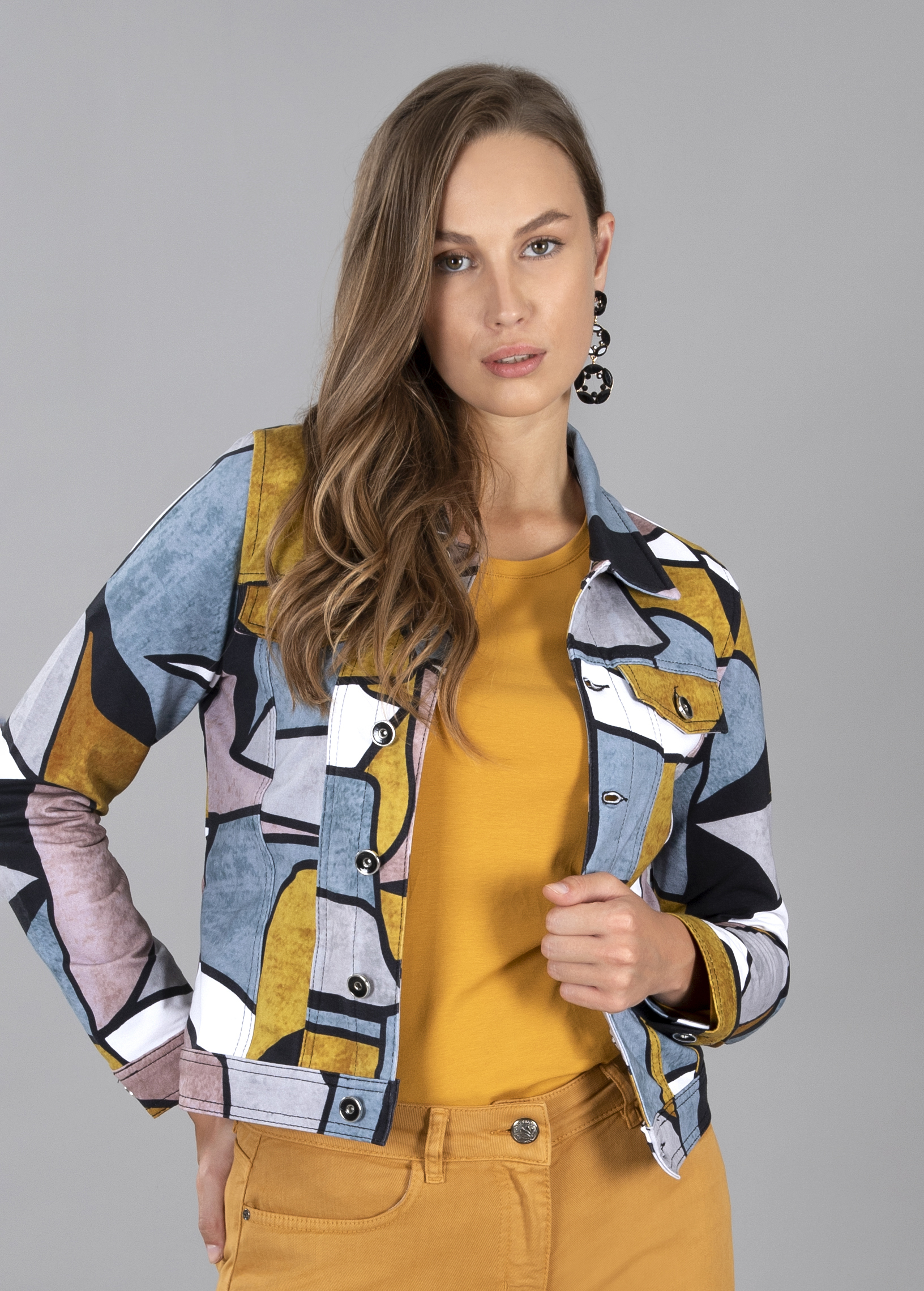 Simply Art Dolcezza: Lost In Time Fancy Wearable Art Denim Jacket DOLCEZZA_SIMPLYART_70696