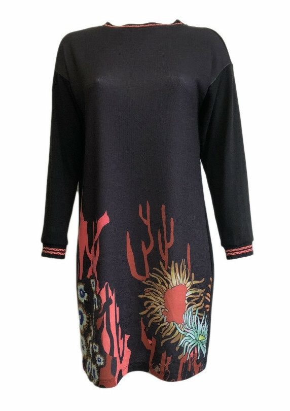 Maloka: Sedona Rock Abstract Art Sweater Dress