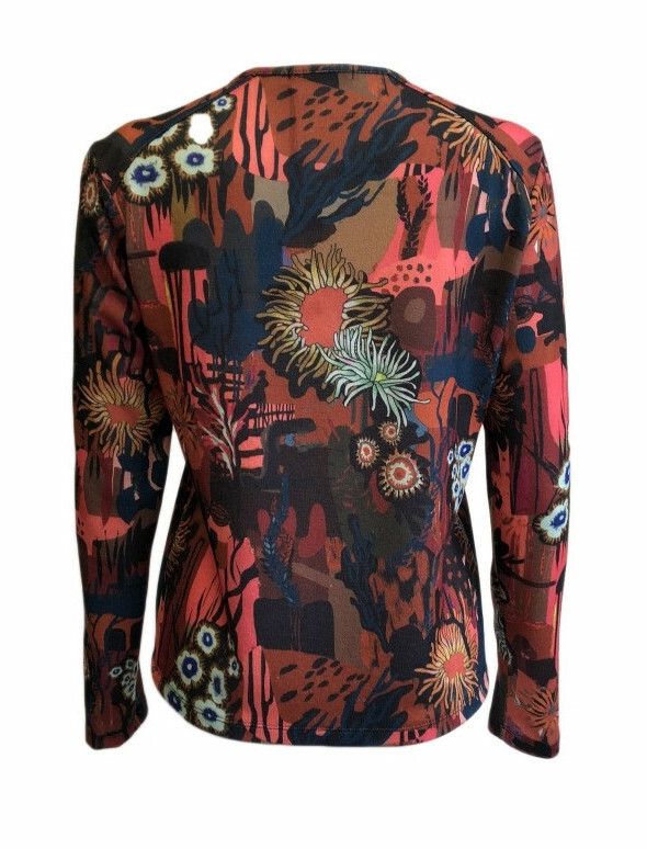 Maloka: Sedona Rock Abstract Art Buttoned Cardigan (More Colors!)