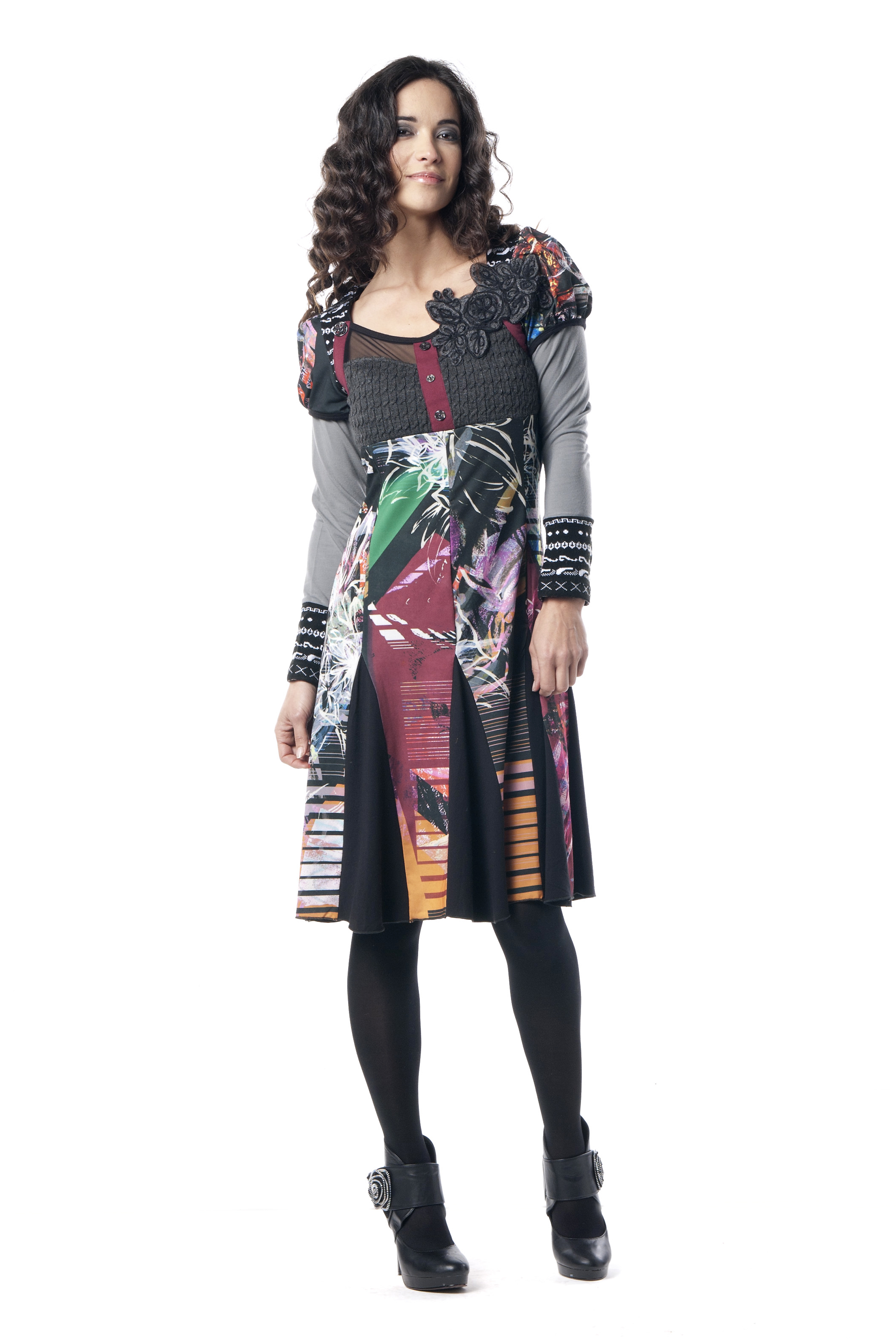 Les Fees Du Vent Couture: Femme Extase Color Block Dress LFDV_887401_N1