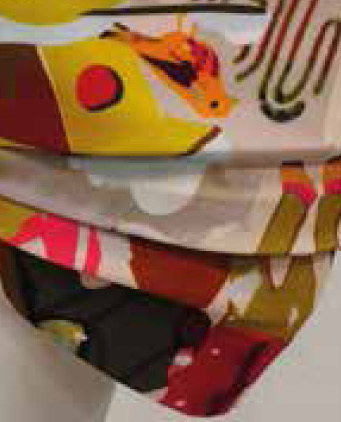 Maloka: My Pink Skis Abstract Art Protective Mask (With Filter!)