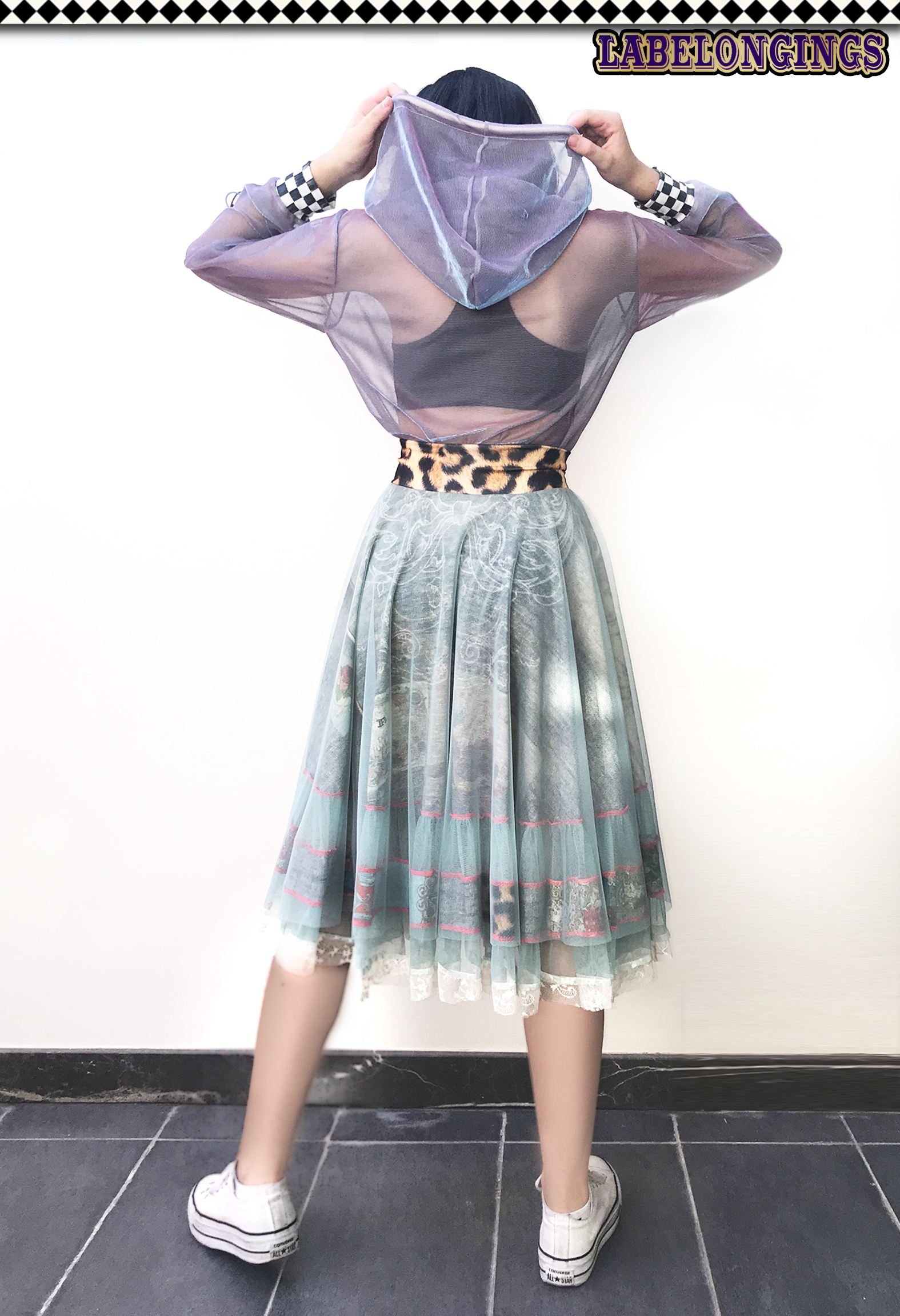 IPNG: Label Longings Layered Inscripted and Jeweled Illusion Skirt (Some Ship Immed!)