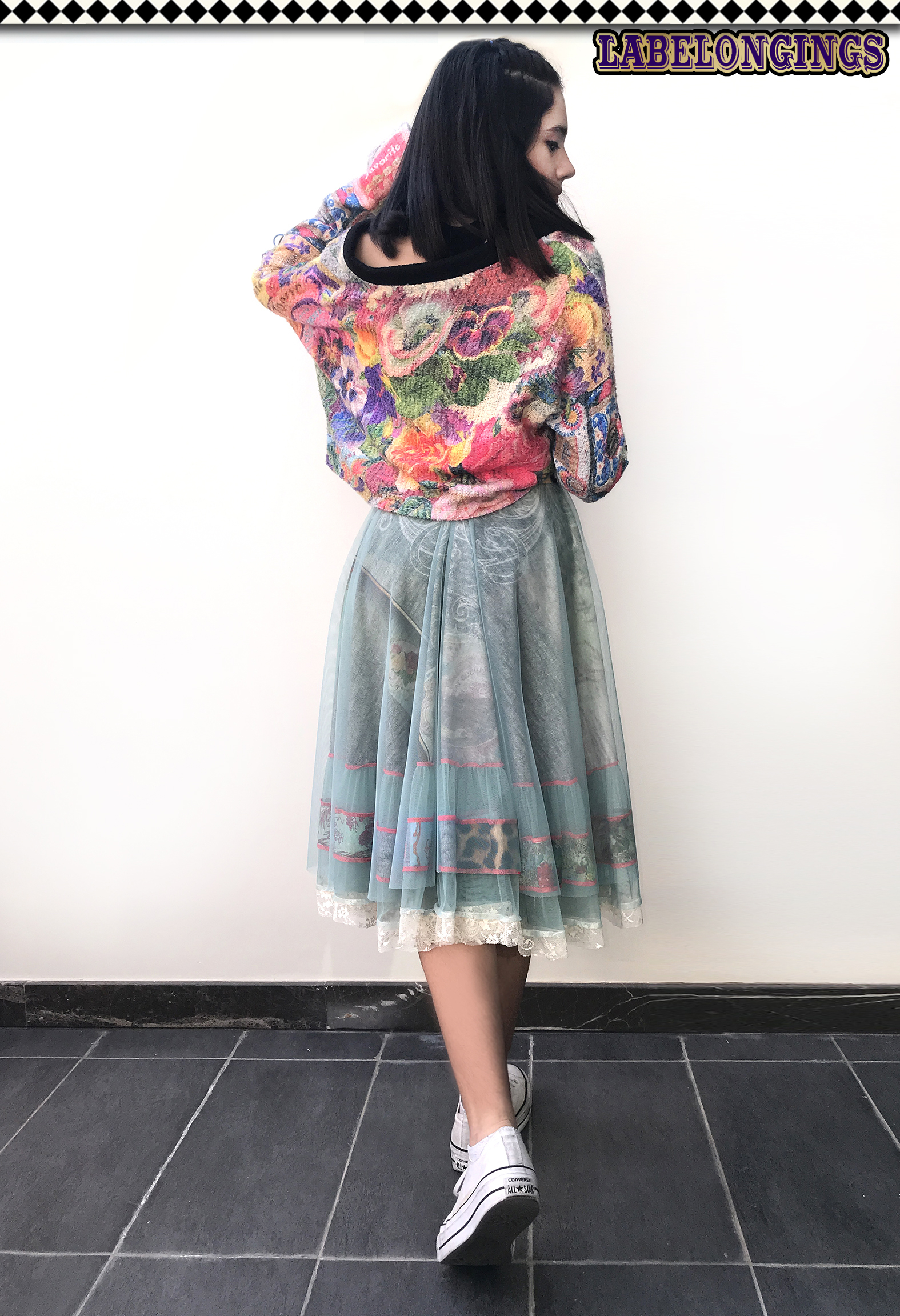 IPNG: Label Longings Layered Inscripted and Jeweled Illusion Skirt (Some Ship Immed!)