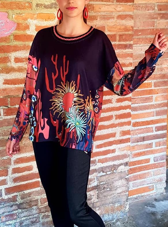 Maloka: Sedona Rock Abstract Art Sweater (Few Left!)