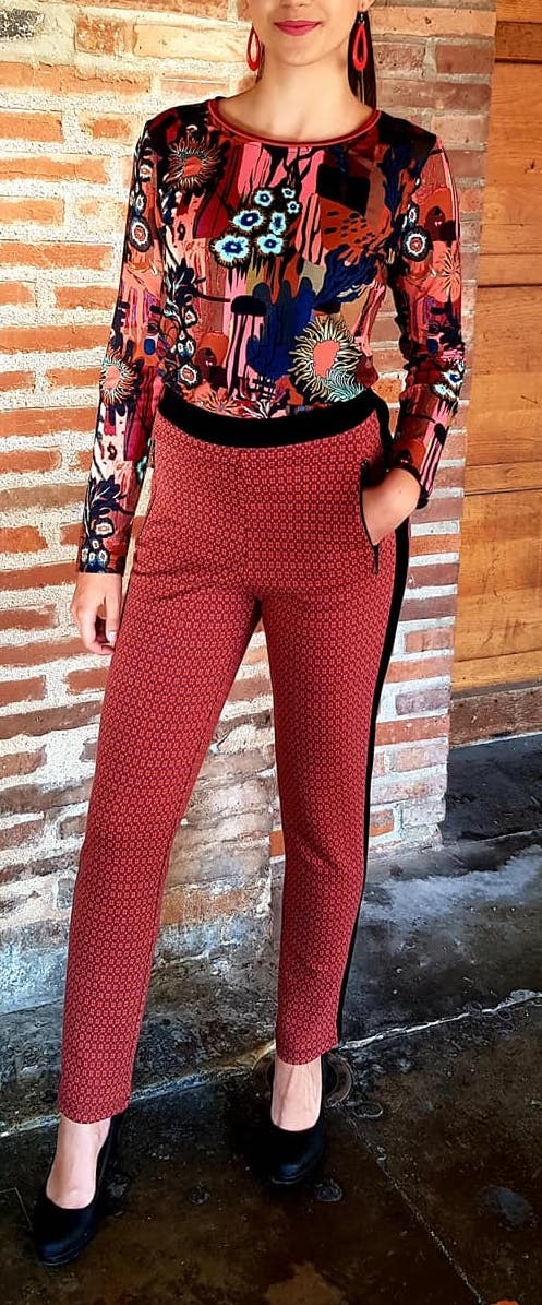 Maloka: Sedona Rock Jacquard Contrast Pants