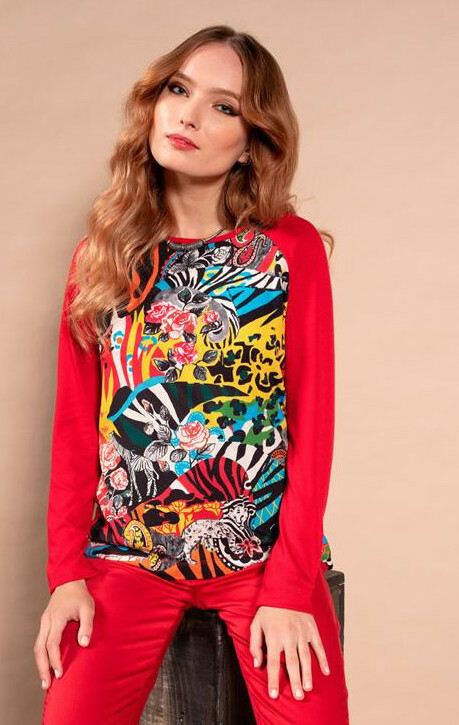 Maloka: Tigress Rosette Abstract Art Sweatshirt MK_GIANNA
