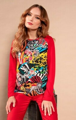 Maloka: Tigress Rosette Abstract Art Sweatshirt